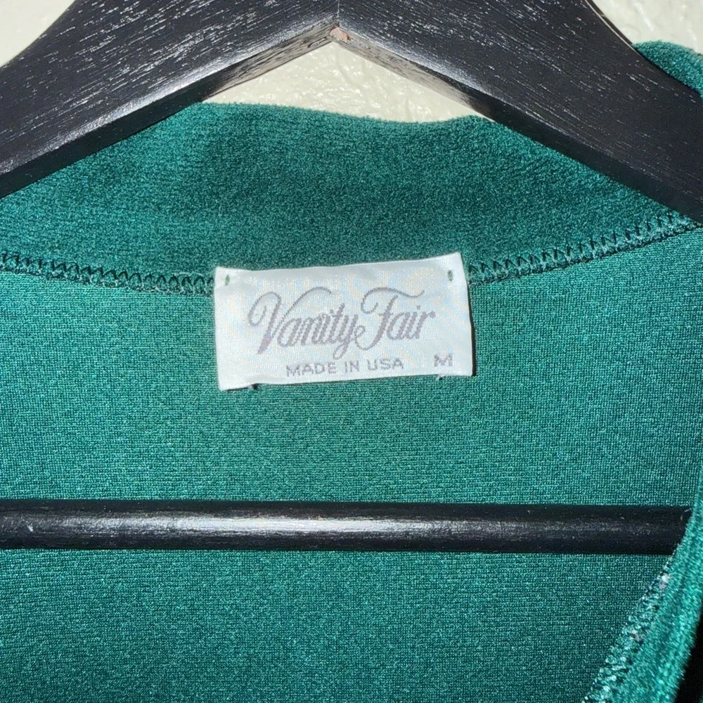 Vanity Fair Vintage Green Long Sleeve Dressing Gown House Robe